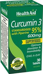 Health Aid Curcumin 3 600mg 30 ταμπλέτες από το Pharm24
