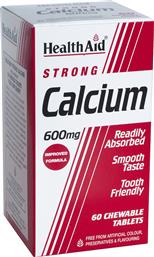 Health Aid Strong Calcium 600mg 60 μασώμενες ταμπλέτες από το Pharm24