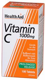 Health Aid Vitamin C Βιταμίνη για Ενέργεια & Ανοσοποιητικό 1000mg 100 φυτικές κάψουλες από το Pharm24