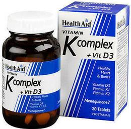 Health Aid Vitamin K Complex + Vit D3 30 κάψουλες από το Pharm24