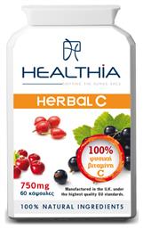 Healthia Herbal-C 750mg Βιταμίνη για Ενέργεια & Ανοσοποιητικό 750mg 60 κάψουλες