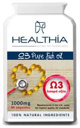 Healthia Ω3 Pure Fish Oil Ιχθυέλαιο 1000mg 90 κάψουλες από το Pharm24