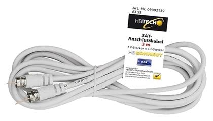 Heitech Satellite Cable F-Connector male - F-Connector male 3m (04002139) από το Public