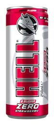 Hell Κουτί Energy Drink Strawberry με Ανθρακικό Χωρίς Ζάχαρη 250ml