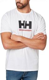 Helly Hansen Logo Ανδρικό Αθλητικό T-shirt Κοντομάνικο Λευκό