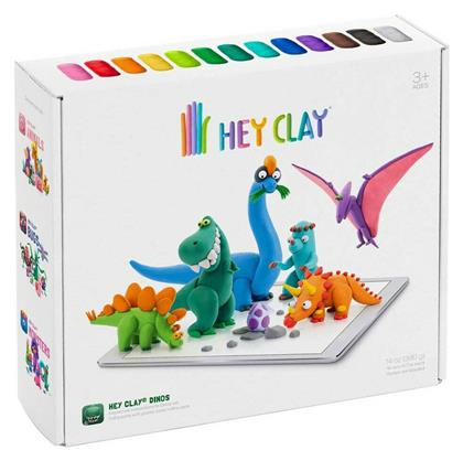 Hey Clay Claymates Δεινόσαυροι Πολύχρωμος Πηλός 390gr από το Moustakas Toys