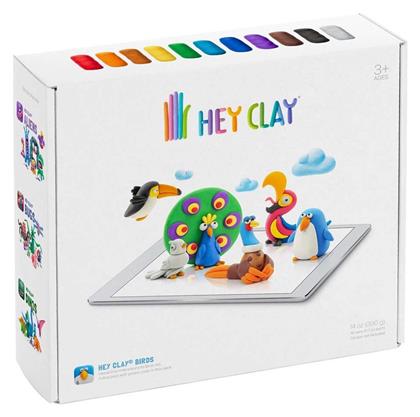 Hey Clay Claymates Πουλιά Πολύχρωμος Πηλός 390gr από το Moustakas Toys