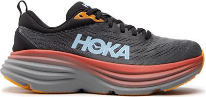 Hoka Bondi 8 Ανδρικά Αθλητικά Παπούτσια Running Γκρι από το MybrandShoes