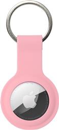 Holder Θήκη Μπρελόκ Σιλικόνης για AirTag σε Ροζ χρώμα από το e-shop