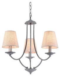 Home Lighting Πολυέλαιος 3xE14 Ø45cm με Καπέλα Γκρι 77-3661