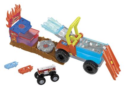 Hot Wheels Πυροσβεστικό Χρωμοκεραυνών Monster Trucks Πίστα για 5+ Ετών