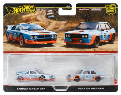 Hot Wheels Premium Car Culture Real Riders Σετ 2 Lancia Rally 037 & Fiat 131 Abarth