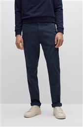 Hugo Boss Ανδρικό Παντελόνι Chino Ελαστικό σε Slim Εφαρμογή Μπλε από το Clodist