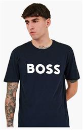 Hugo Boss Ανδρικό T-shirt Κοντομάνικο Navy Μπλε από το Silenzio