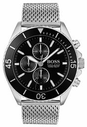 Hugo Boss Ρολόι Ocean Edition Mesh Χρονογράφος με Μεταλλικό Μπρασελέ σε Ασημί χρώμα