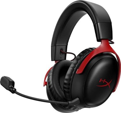 HyperX Cloud III Wireless Over Ear Gaming Headset με σύνδεση USB Μαύρο / Κόκκινο από το e-shop