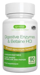 iGennus Digestive Enzymes & Betaine Hcl 300mg 90 κάψουλες από το DealsShop