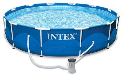 Intex Πισίνα PVC με Μεταλλικό Σκελετό 366x366x76εκ.