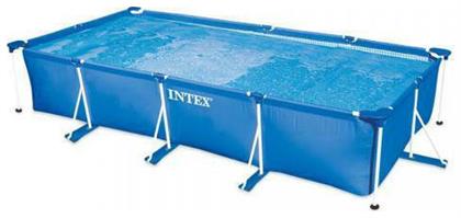 Intex Πισίνα PVC με Μεταλλικό Σκελετό Μπλε