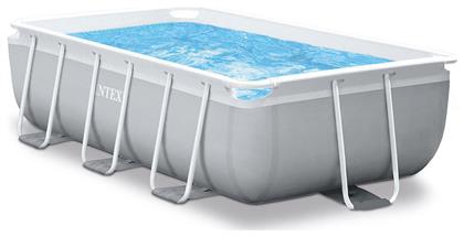 Intex Prism Metal Frame Στρογγυλή Πισίνα PVC με Μεταλλικό Σκελετό Γκρι