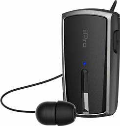 iPro RH120 In-ear Bluetooth Handsfree Ακουστικό Πέτου Μαύρο / Γκρί