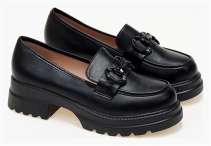 Issue Fashion Γυναικεία Loafers σε Μαύρο Χρώμα