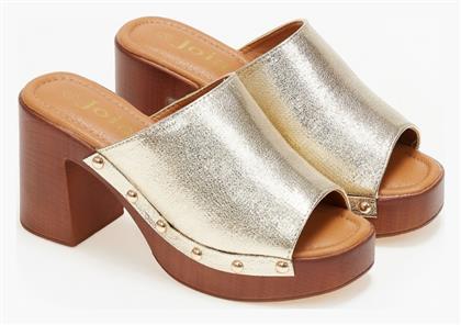 Issue Fashion Mules με Χοντρό Ψηλό Τακούνι σε Χρυσό Χρώμα από το Issue Fashion