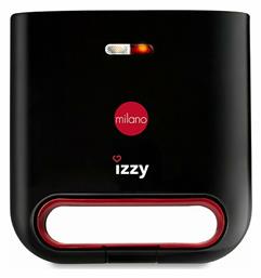 Izzy Milano M-11 Τοστιέρα για 2 Τοστ 800W Μαύρο - Κόκκινο