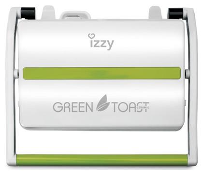 Izzy Panini Ceramic Green Toast Τοστιέρα με Κεραμικές Πλάκες για 2 Τοστ 800W Πράσινη