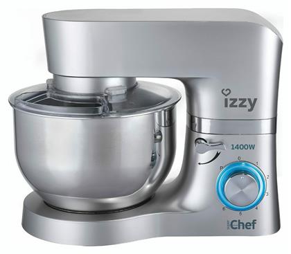 Izzy S1503 Super Chef Κουζινομηχανή 1400W με Ανοξείδωτο Κάδο 6lt