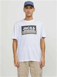 Jack & Jones Ανδρική Μπλούζα Κοντομάνικη Λευκή από το Modivo