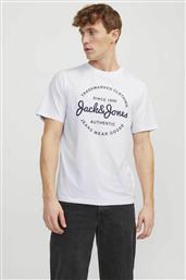 Jack & Jones Ανδρική Μπλούζα Κοντομάνικη Λευκή από το Altershops