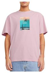 Jack & Jones Ανδρική Μπλούζα Κοντομάνικη Pink Nectar