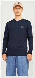 Jack & Jones Ανδρική Μπλούζα Μακρυμάνικη Μπλε Navy