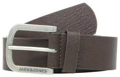 Jack & Jones Ανδρική Ζώνη από Δερματίνη Black Coffee