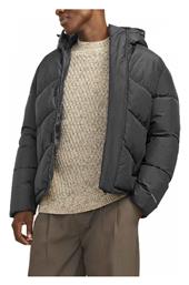 Jack & Jones Ανδρικό Μπουφάν Puffer Αντιανεμικό Asphalt