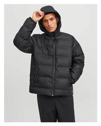 Jack & Jones Ανδρικό Χειμωνιάτικο Μπουφάν Puffer Αντιανεμικό Μαύρο από το Altershops