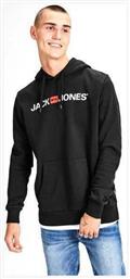 Jack & Jones Ανδρικό Φούτερ με Κουκούλα και Τσέπες Μαύρο από το Modivo