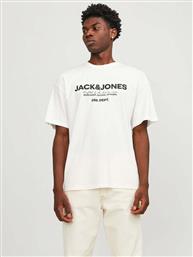 Jack & Jones Ανδρικό T-shirt Κοντομάνικο Εκρου