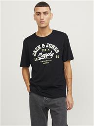 Jack & Jones Ανδρικό T-shirt Κοντομάνικο Μαύρο