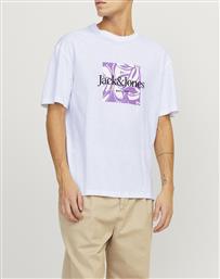 Jack & Jones Branding Ανδρικό T-shirt Κοντομάνικο Λευκό
