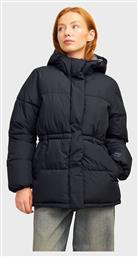 Jack & Jones Κοντό Γυναικείο Puffer Μπουφάν για Χειμώνα Black