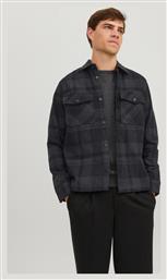 Jack & Jones Overshirt Τζιν Πουκάμισο Dark Grey Melange