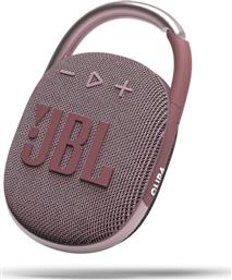 JBL Clip 4 Αδιάβροχο Ηχείο Bluetooth 5W με Διάρκεια Μπαταρίας έως 10 ώρες Ροζ