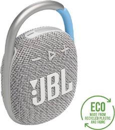 JBL Clip 4 Eco Blue Αδιάβροχο Ηχείο Bluetooth 5W με Διάρκεια Μπαταρίας έως 10 ώρες Λευκό