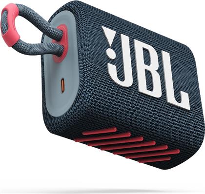 JBL Go 3 Αδιάβροχο Ηχείο Bluetooth 4.2W με Διάρκεια Μπαταρίας έως 5 ώρες Blue/Pink από το Public