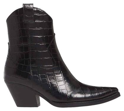 Jeffrey Campbell Defence 2 Δερμάτινα Γυναικεία Μποτάκια Cowgirl Black Croco