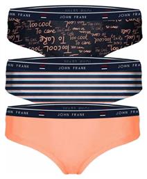 John Frank Feel Good III Hipster Βαμβακερά Γυναικεία Slip 3Pack Black/Orange από το Closet22