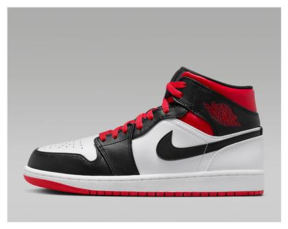 Jordan Air Jordan 1 Retro Mid Ανδρικά Μποτάκια Λευκό / Μαύρο / Gym Red από το MybrandShoes