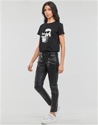 Karl Lagerfeld Γυναικείο T-shirt Μαύρο με Στάμπα από το Spartoo